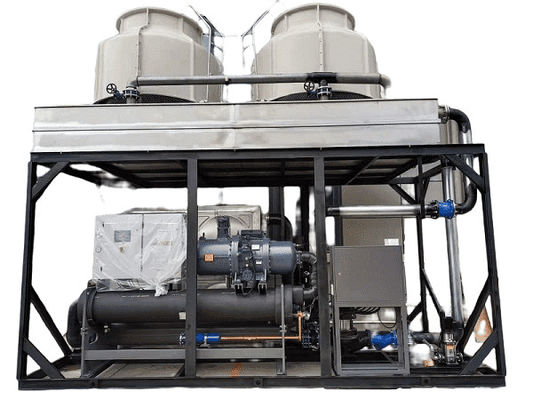 Buy 100hp Water-cooled Screw Type Low Temperature Chiller With Double Hanbell Compressors For Injection Molding Machine online manufacture