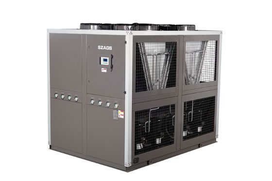 Buy 40 Ton Air Cooled Scroll Type Water Chiller 144KW Air Cooled Industrial System for Extrusion Machine online manufacture