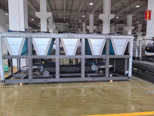 Buy 150HP Air Cooled Screw Compressor Chiller Industrial  chemical chiller 150 Ton Air cooling machine for PVC profile extrusion lines online manufacture