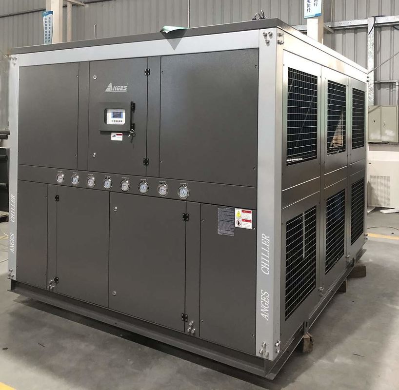 100 Ton Air Cooling Screw Chiller 100HP Injection Molding Machine Water Chiller Customized Color Two Compressor