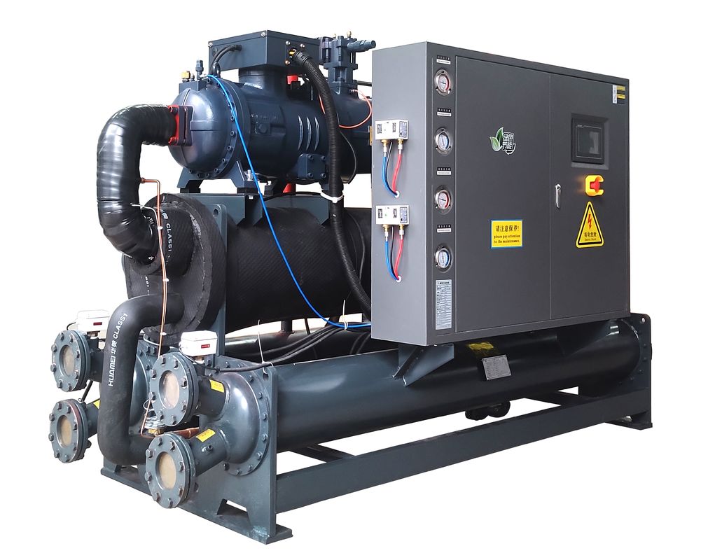 60hp Industrial Water Cooled Chiller Integrated System Semi Hermetic Screw Type