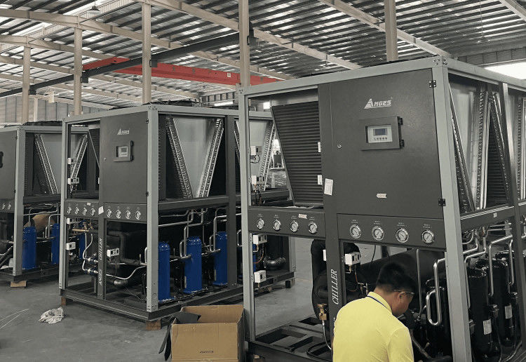 40HP Air Cooled Industrial Water Chiller for Packing Machine , 40TR Water Cooled Industrial Process Chiller