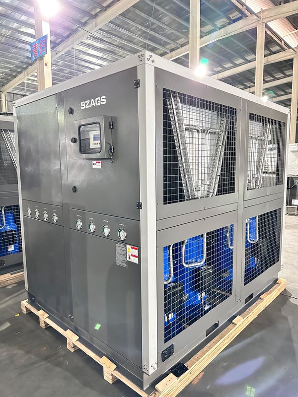 Factory Supply 60HP Air Cooled Industrial Water Chiller 60 Ton Scroll Type Glycol Chiller with Four Scroll Compressors
