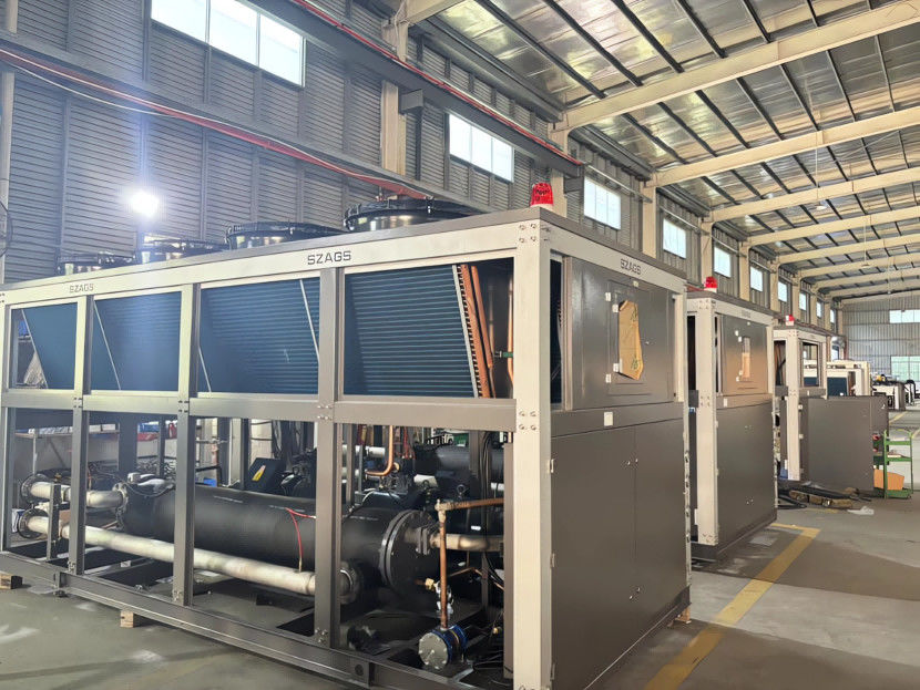 WEINTEK Touch Screen ANGES 80hp Air Cooled Screw Chiller With Temperature Controller and Advanced Evaporator