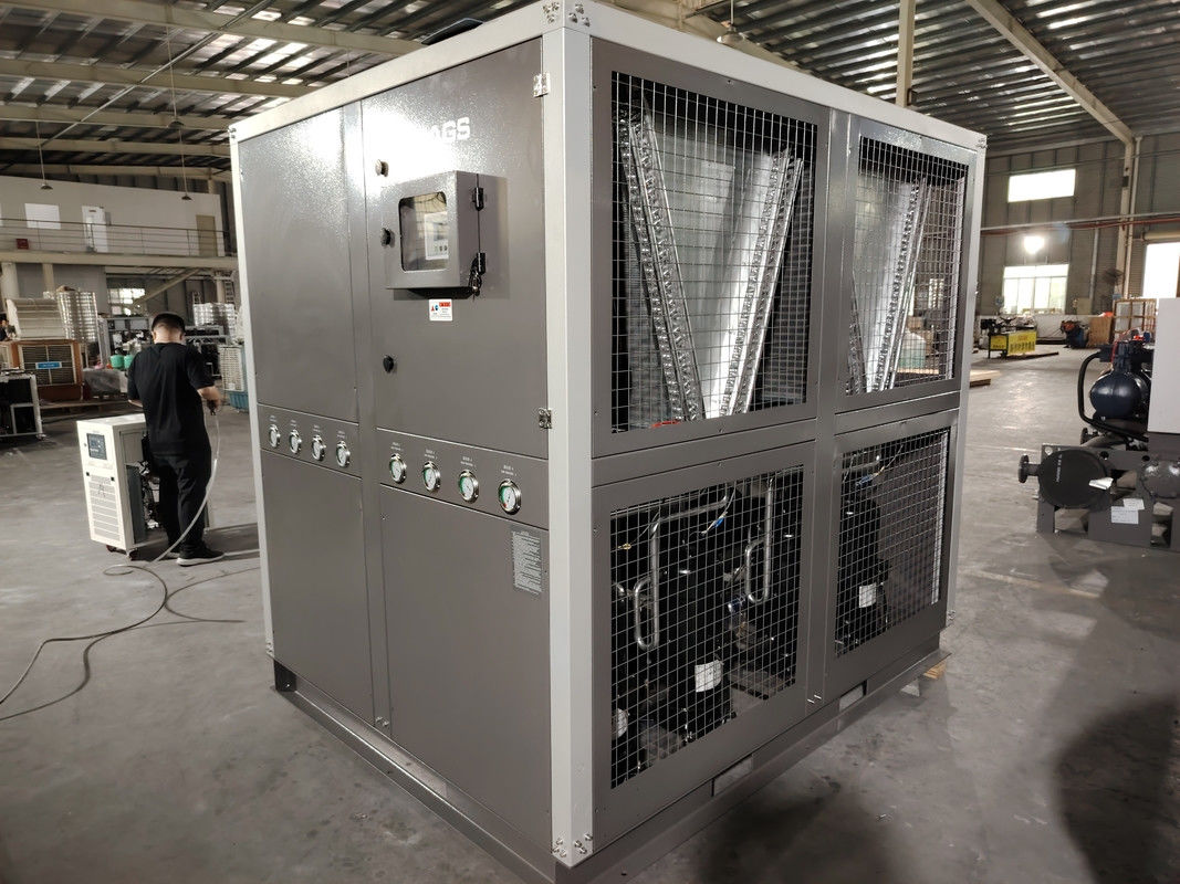 40 Ton Air Cooled Scroll Type Water Chiller 144KW Air Cooled Industrial System for Extrusion Machine