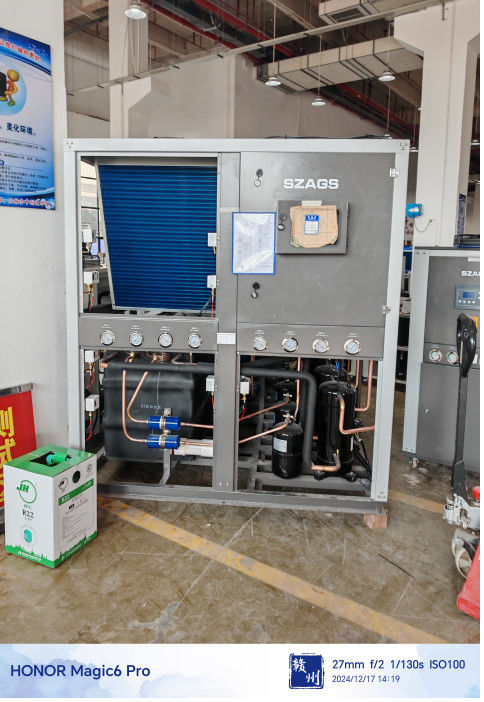 60hp Hermetic Scroll Type Industrial Chiller Integrated System with Shell and Tube Evaporator 1850kg Capacity