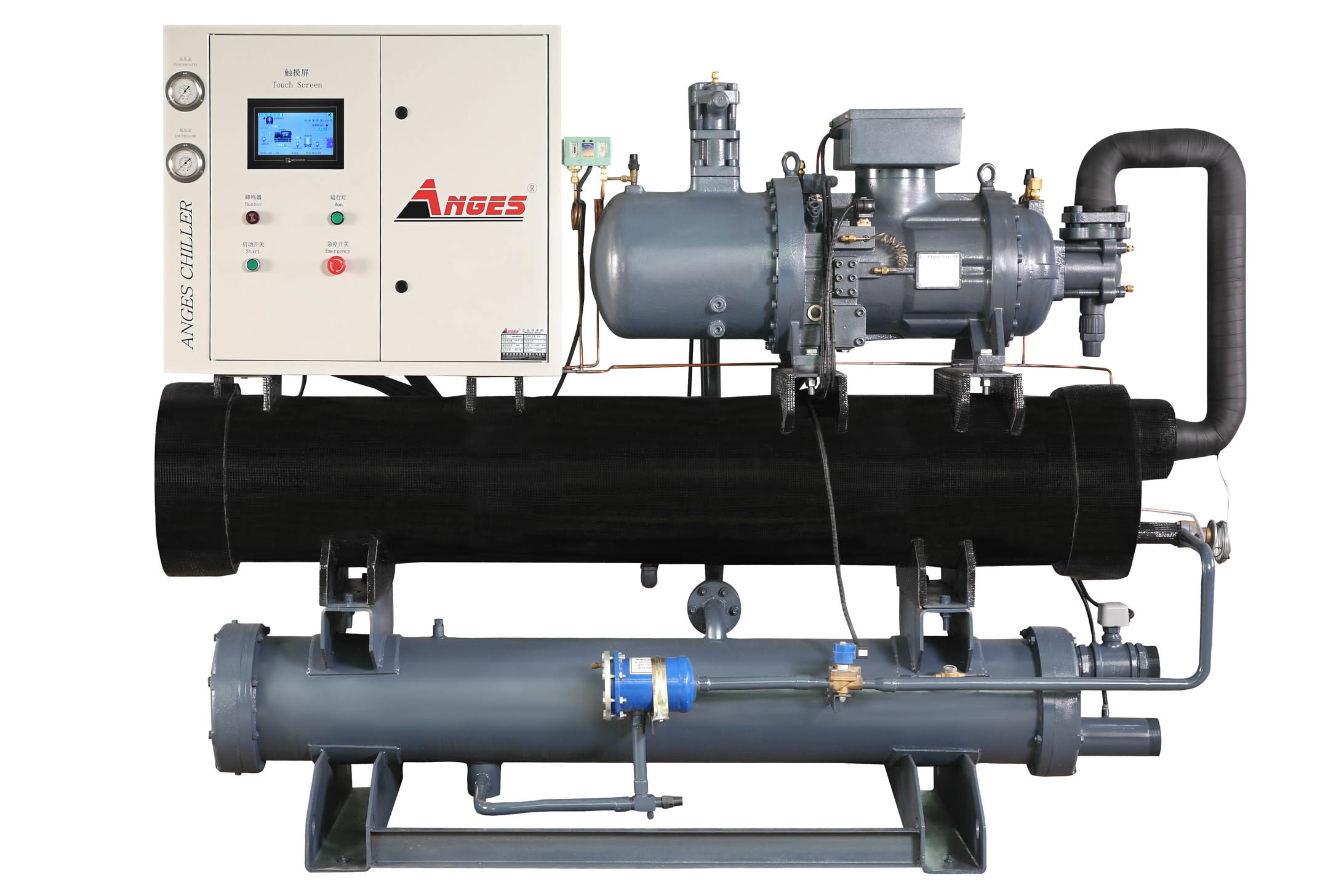 100hp Water cooled Low Temperature Screw Type Chiller At Ethylene ...