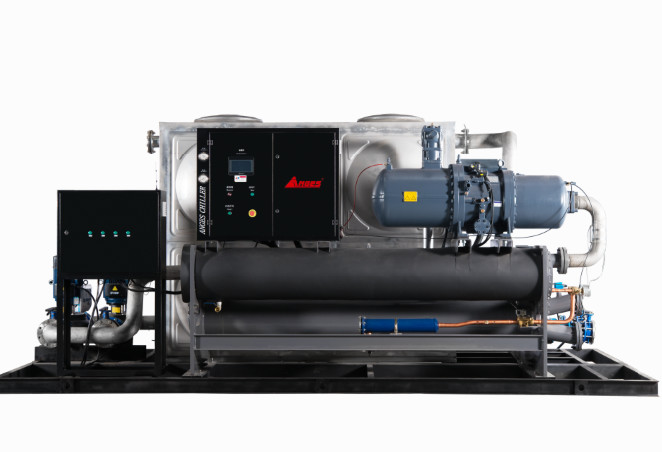 85HP Industrial Chiller Integrated System Semi Hermetic Screw Type