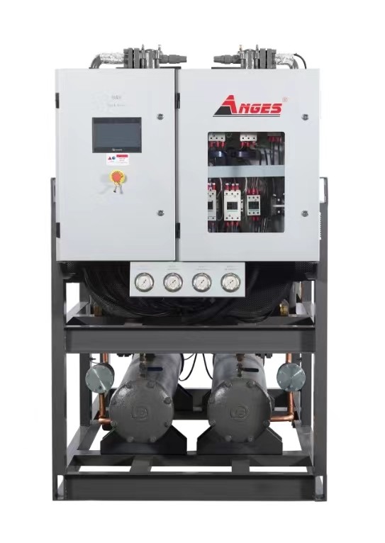 50hp Industrial Water Chiller Integrated System Semi Hermetic Screw Type