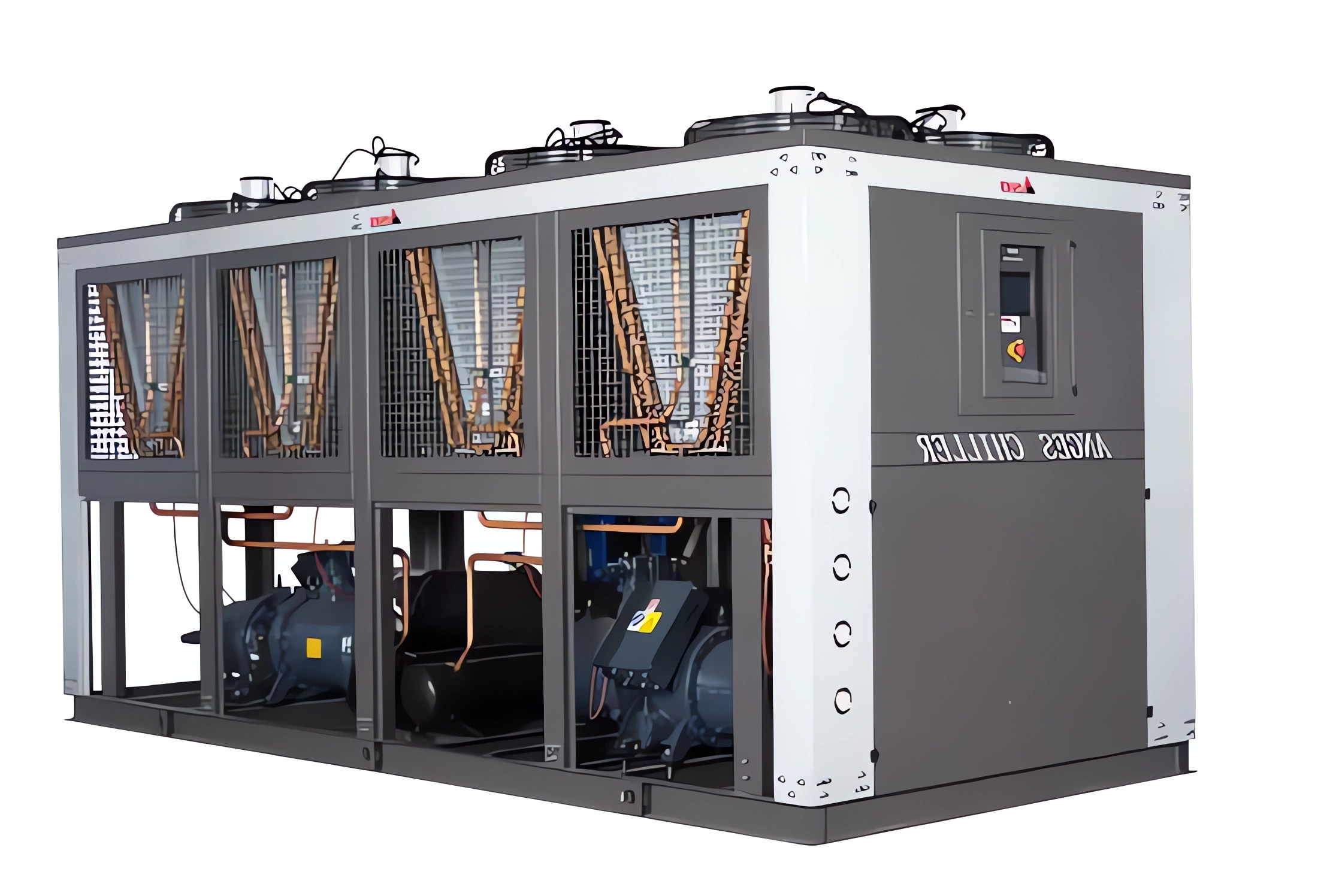 120TR Industrial Air Cooled Screw Chiller Industrial Cooling System for ...