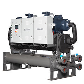 AGS-100WSH 100HP Water Cooled Screw Chiller for Plastic Extrusion and Mold Processing with Semi-Hermetic Screw Compressor